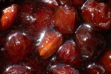 close up redcurrant jam