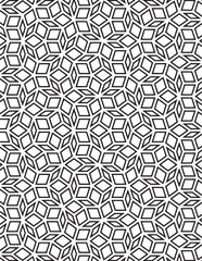 Geometric Coloring Pattern Black Lineart