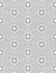 Geometric Coloring Pattern Black Lineart