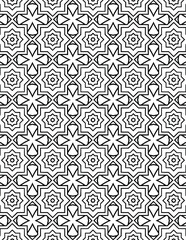 Geometric Coloring Pattern Black Lineart