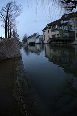 Old town on bank of the Eure river - Chartres - Eure et Loir - France