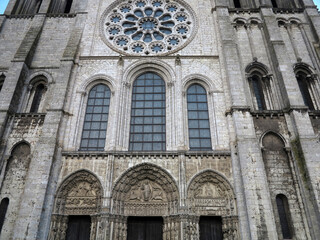 Fototapeta premium Outside view of the Cathedral - Chartres - Eure et Loir - France