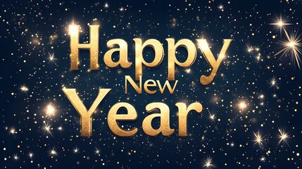 Celebrate the arrival of a joyous new year with sparkling lights and golden wishes.