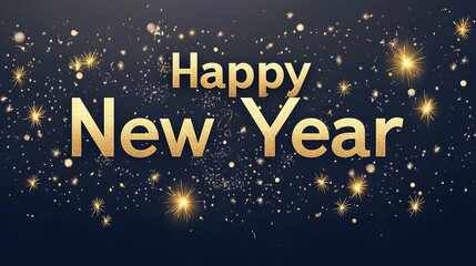 Celebrate the arrival of a joyous new year with sparkling lights and golden wishes.