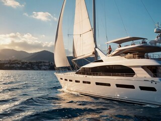 Fototapeta premium yacht in the sea