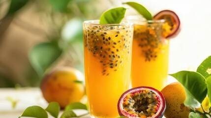 Fototapeta premium Refreshing Rangpur Juice. A vibrant and fresh fruit beverage concept