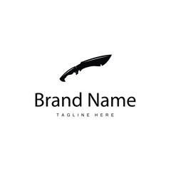Fototapeta premium simple design cutting tool logo knife illustration template brand product symbol cooking and chef