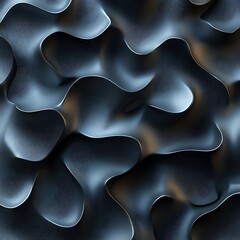 Obraz premium Stunning Showcasing Abstract Metallic Waves With Futuristic Design Elements image