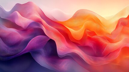 Obraz premium Vibrant Abstract Gradient Waves Creating Dynamic Artistic Background