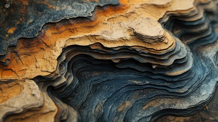Obraz premium Detailed Landscape Prints Focusing on Textures