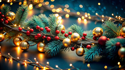 christmas background with christmas tree