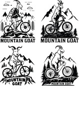 Mountain Bike, Cool Mountain Goat, eps