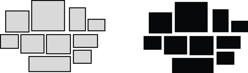 black and white squares