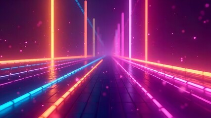 a bridge with lights and a bridge in the background