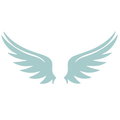 Obraz premium minimalistic wings, suitable for logo, icon, tattoo
