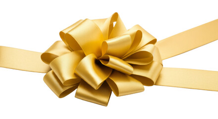 Gold star gift ribbon bow png