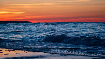 Zachód słońca nad morzem bałtyckim © Mateusz