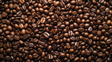 Fototapeta premium Close-up of roasted coffee beans