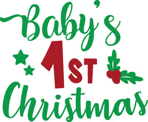 Fototapeta premium baby's 1st christmas