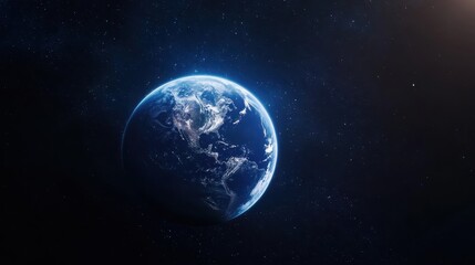 Fototapeta premium Stunning View of Earth from Outer Space in Vibrant Colors