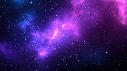 Obraz premium Vibrant Cosmic Nebula in Deep Space with Twinkling Stars