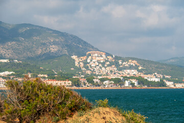 Blick von Punta del Carregador auf Alcossebre, Provinz Castellón, Autonome Gemeinschaft Valencia,...