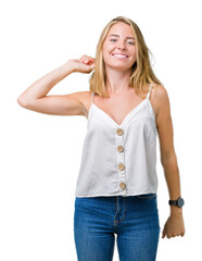 Obraz premium Beautiful young woman over isolated background stretching back, tired and relaxed, sleepy and yawning for early morning