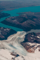 aerial landscape from a plane of Chile