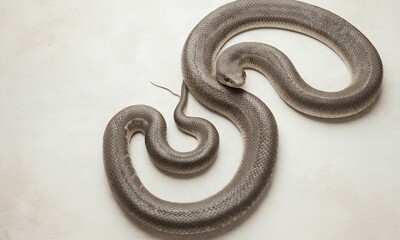 Fototapeta premium snake on white background