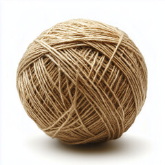 Obraz premium Ball of string on an isolated white background 