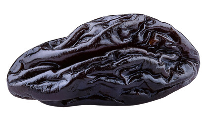 Obraz premium Single shiny dried plum isolated on transparent background
