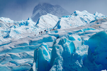 glacial landscape of Perito Moreno in Pampa Argentina