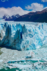 glacial landscape of Perito Moreno in Pampa Argentina