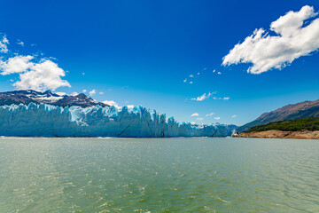 glacial landscape of Perito Moreno in Pampa Argentina