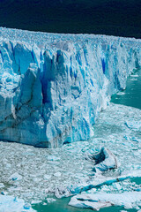 glacial landscape of Perito Moreno in Pampa Argentina