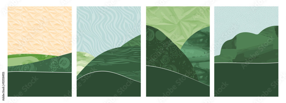 Wall mural abstract field background with texture and pattern featuring rice, wheat, corn. eco-friendly design 