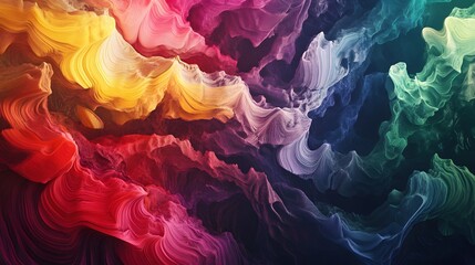 Obraz premium Waves of colors and shapes spreading patterns