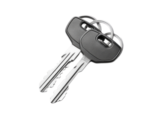 House key isolated on transparent background.