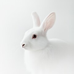 Obraz premium white rabbit on white