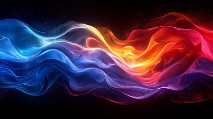 Fototapeta premium Abstract representation of the American flag, flowing lines, vibrant colors, symbolic representation of patriotism