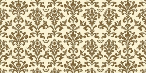 Fototapeta premium Intricate and elegant Seamless Damask wallpaper design, pattern, decorative