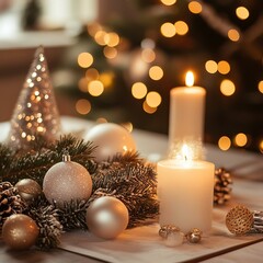christmas decoration on a table