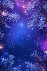 Fototapeta premium Abstract glitter silver purple blue lights background defocused banner christmas background