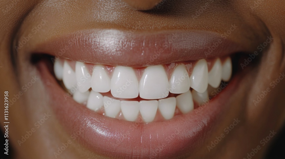 Poster a close-up view highlights a perfect set of white teeth, symbolizing the effective results of innova