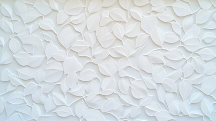 Fototapeta premium Leaves pattern textured leaves on white background with detailed leaf design for nature and decoration