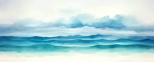 Abstract vintage pastel green border design with a green background and watercolor texture, featuring a center with faded textured beige paint