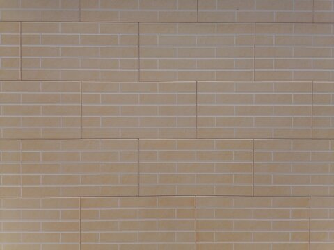 Brick-Patterned Ceramic Wall