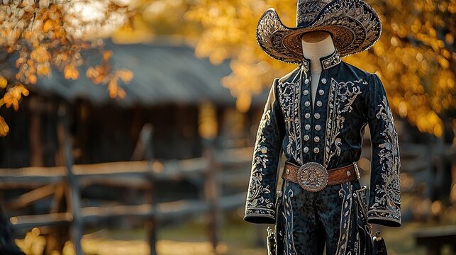 traditional charro suit on mannequin mexican clothes