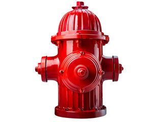 A red fire hydrant cutout set against a transparent background, available as a PNG file.
