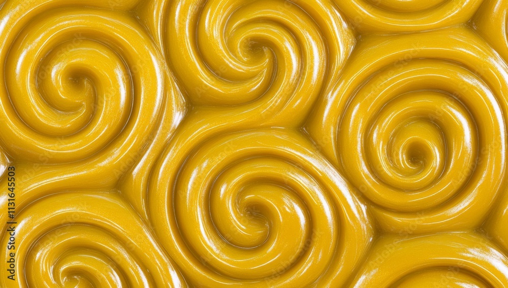 Poster create a design with a yellow background and textures, adhering to a single color theme through gene